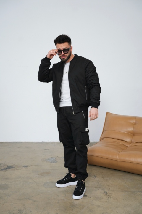 KURTKA MĘSKA BG REPEAT | CZARNY