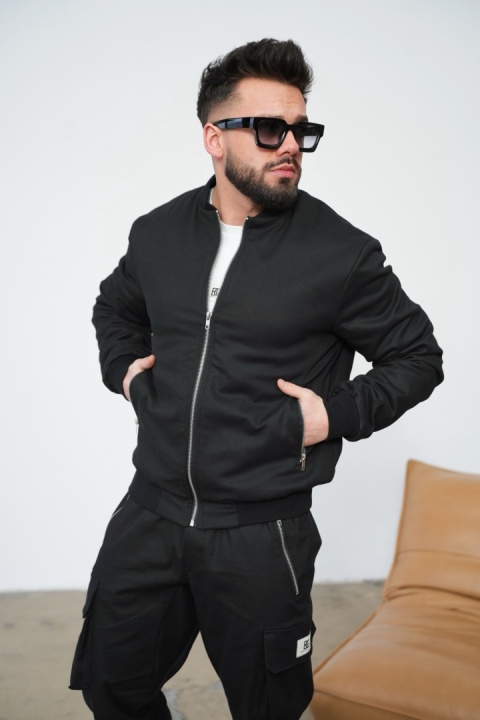 KURTKA MĘSKA BG REPEAT | CZARNY