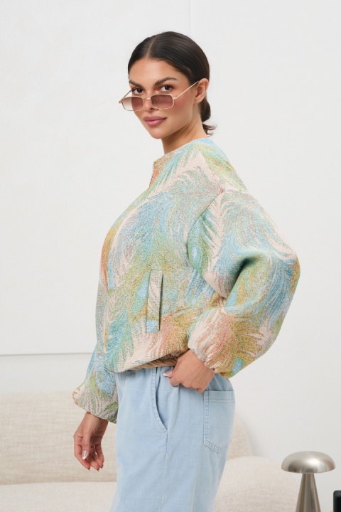 Kurtka bomberka -pastelowy print