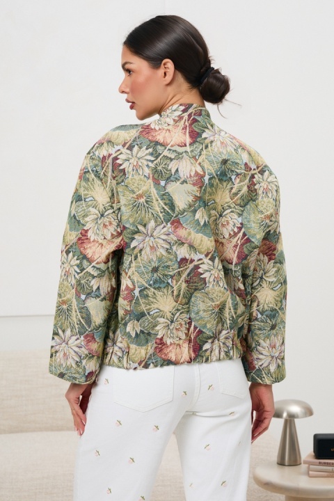 Kurtka żakardow -kwiatowy wzór