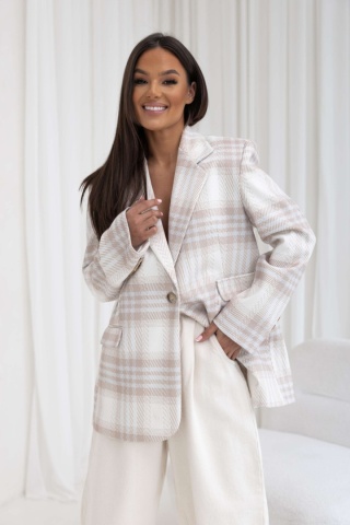 Marynarka DAPHNE Kremowo - morelowa