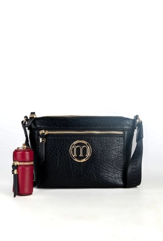 Monnari-Czarna torebka damska z małą saszetką