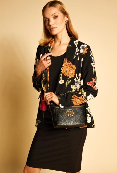 Monnari-Czarna torebka damska z małą saszetką