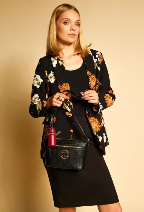 Monnari-Czarna torebka damska z małą saszetką