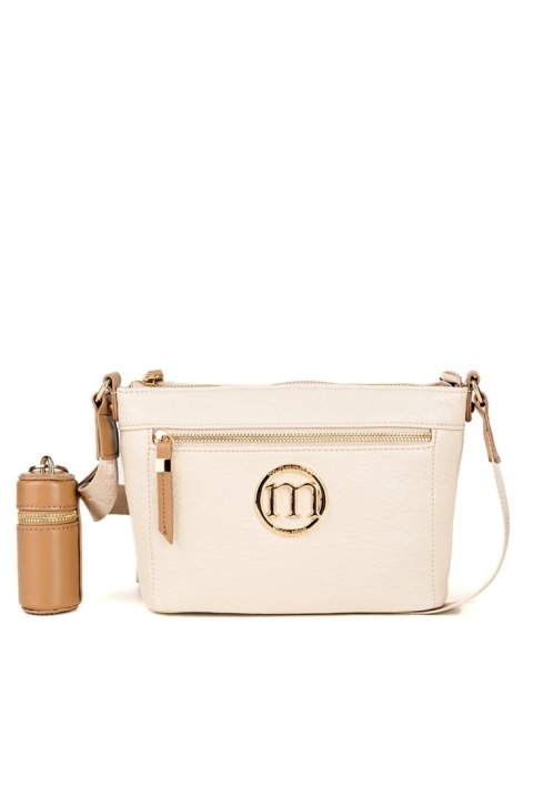 Monnari-Beżowa torebka damska z małą saszetką