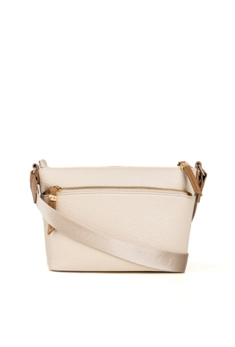 Monnari-Beżowa torebka damska z małą saszetką