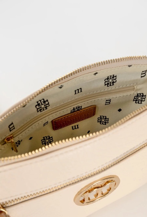 Monnari-Beżowa torebka damska z małą saszetką