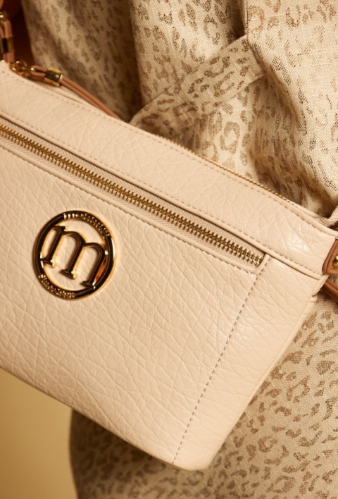 Monnari-Beżowa torebka damska z małą saszetką