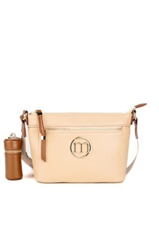 Monnari-Kremowa torebka damska z małą saszetką