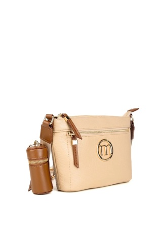 Monnari-Kremowa torebka damska z małą saszetką