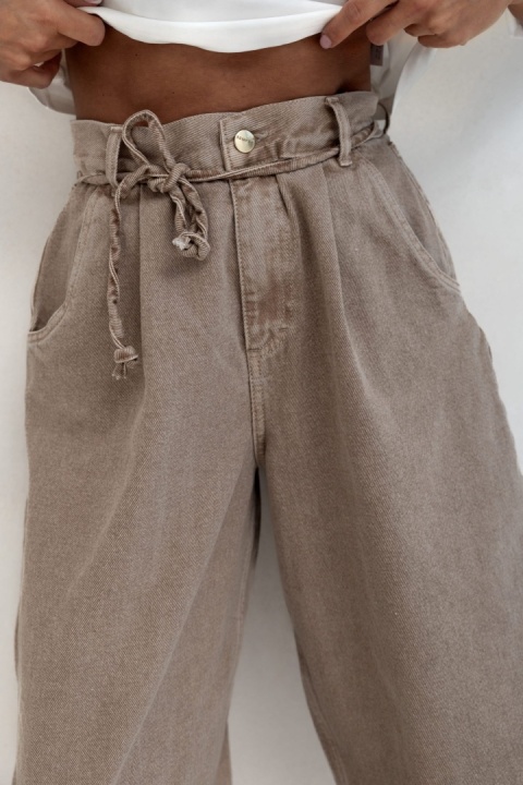 Spodnie JEANS Ciemny beż