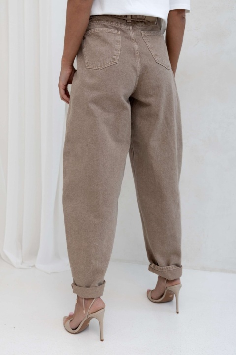 Spodnie JEANS Ciemny beż