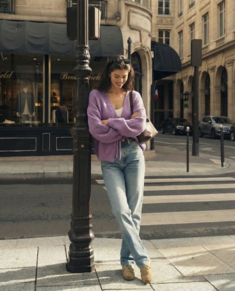 SWETER SCARLET Cocomore liliowy