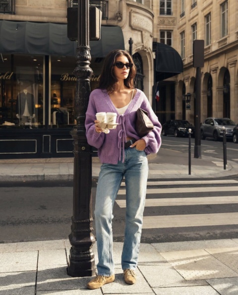 SWETER SCARLET Cocomore liliowy