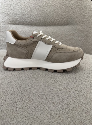 Sneakersy BEIGE ze skóry naturalnej GD-XF-241