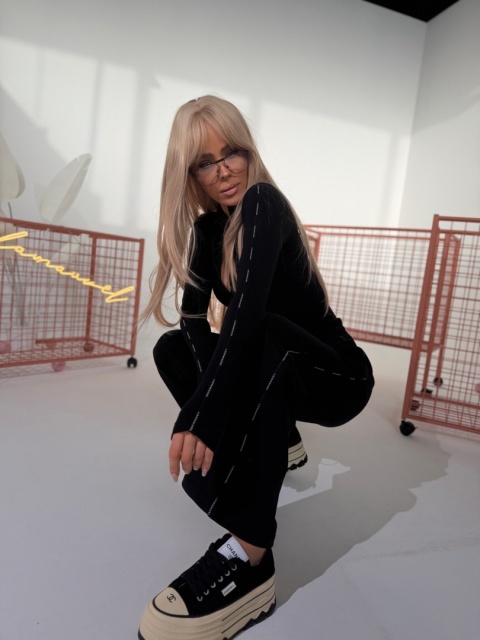 Spodnie TURN czarne la manuel