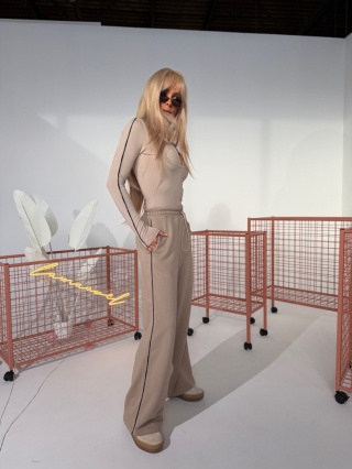 Spodnie TURN beżowe la manuel