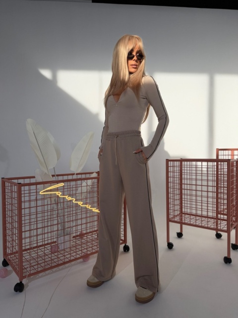 Spodnie TURN beżowe la manuel