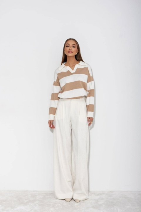 Sweter Margaret Beige-Biały