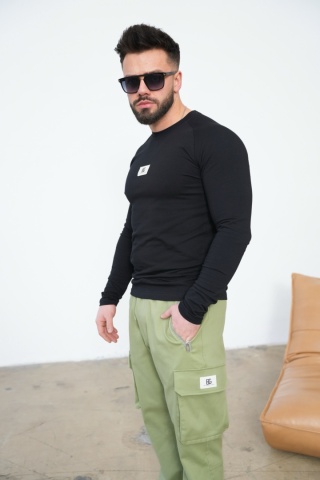 T-SHIRT LONGSLEEVE MĘSKI BG DOOM | CZARNY