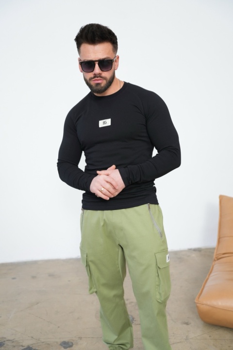 T-SHIRT LONGSLEEVE MĘSKI BG DOOM | CZARNY