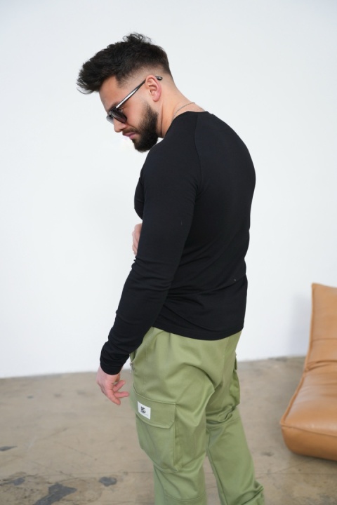 T-SHIRT LONGSLEEVE MĘSKI BG DOOM | CZARNY