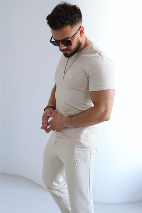 T-SHIRT MĘSKI BG BOND | JASNY BEŻ