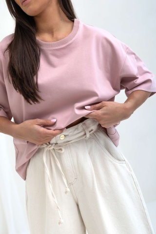 T-shirt OVER Brudny róż