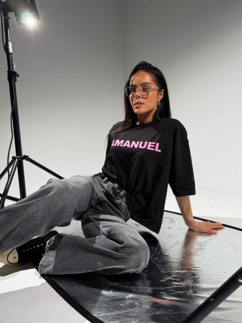 Tshirt BLANK czarny la manuel