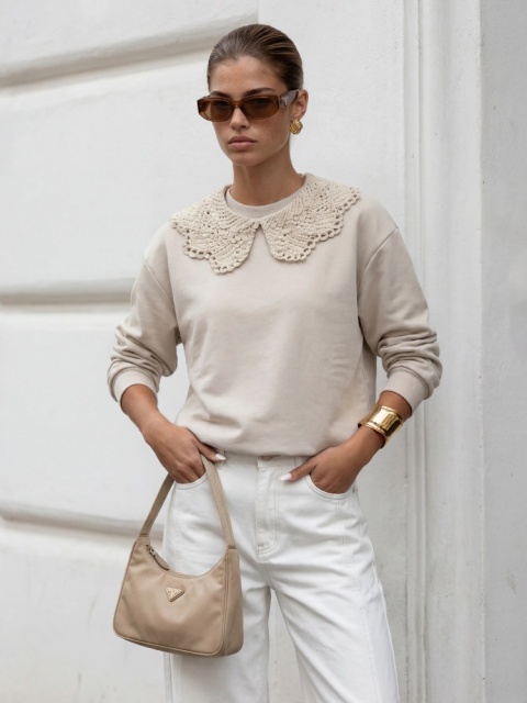 Kołnierzyk Etienne beżowy cocomore