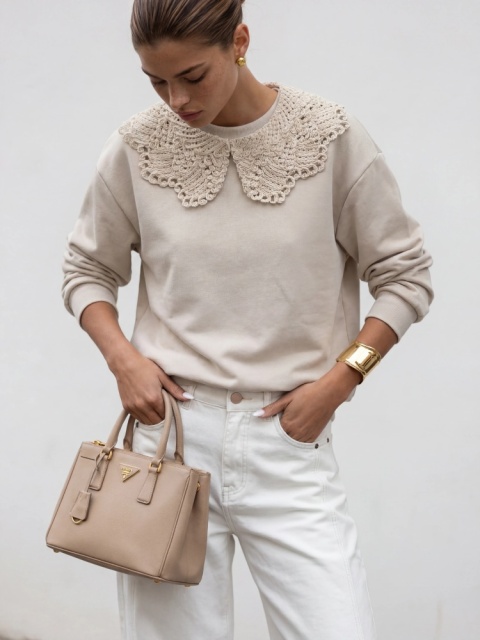 Kołnierzyk Etienne beżowy cocomore