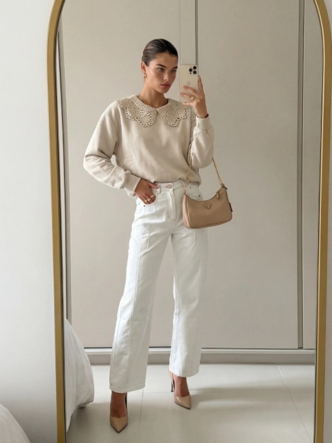 Kołnierzyk Etienne beżowy cocomore