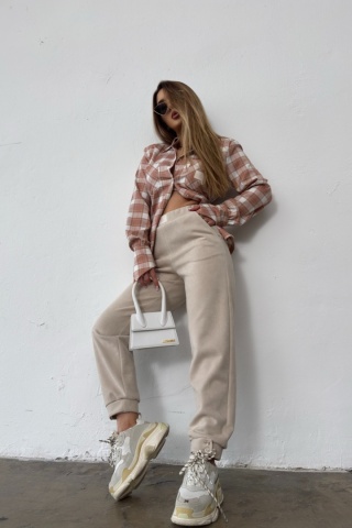 SPODNIE DAMSKIE BG SCANDAL | BEŻOWY