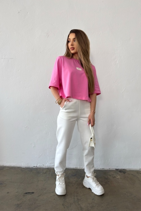 T-SHIRT DAMSKI BG ESME | RÓŻOWY