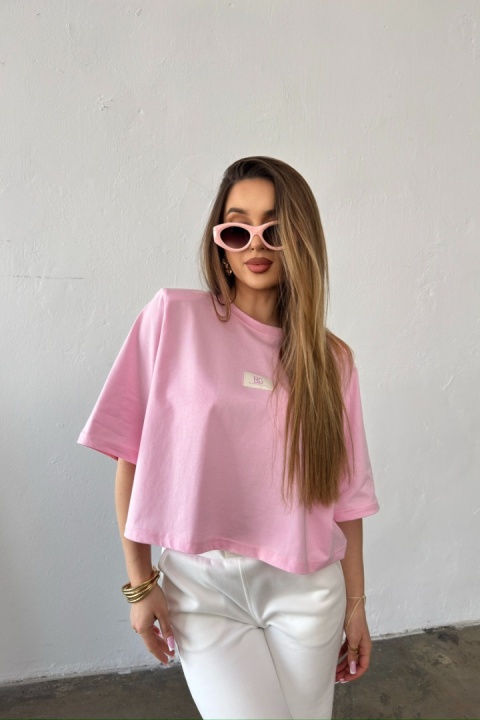 T-SHIRT DAMSKI BG ESME | JASNY RÓŻOWY