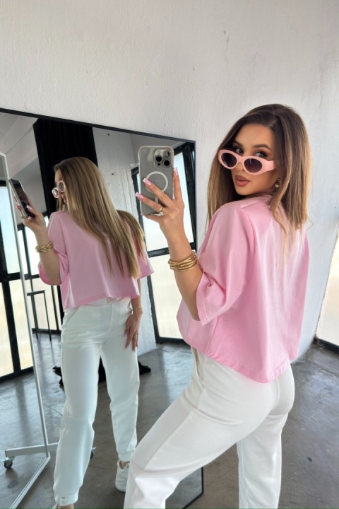 T-SHIRT DAMSKI BG ESME | JASNY RÓŻOWY