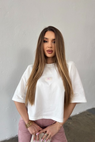 T-SHIRT DAMSKI BG ESME | BIAŁY