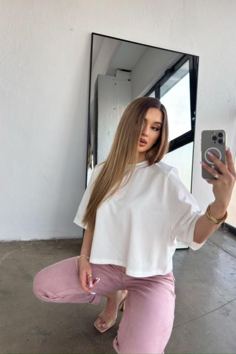 T-SHIRT DAMSKI BG ESME | BIAŁY