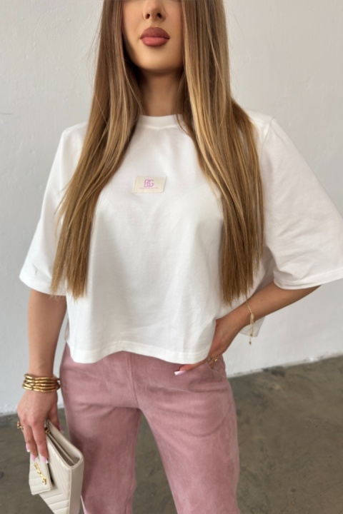 T-SHIRT DAMSKI BG ESME | BIAŁY