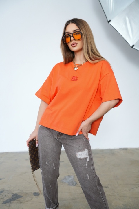 T-SHIRT DAMSKI BG OCEAN | POMARAŃCZOWY