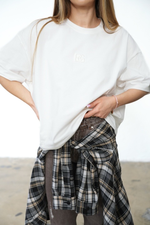 T-SHIRT DAMSKI BG OCEAN | ECRU