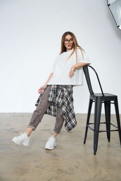 T-SHIRT DAMSKI BG OCEAN | ECRU