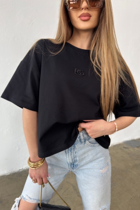 T-SHIRT DAMSKI BG OCEAN | CZARNY