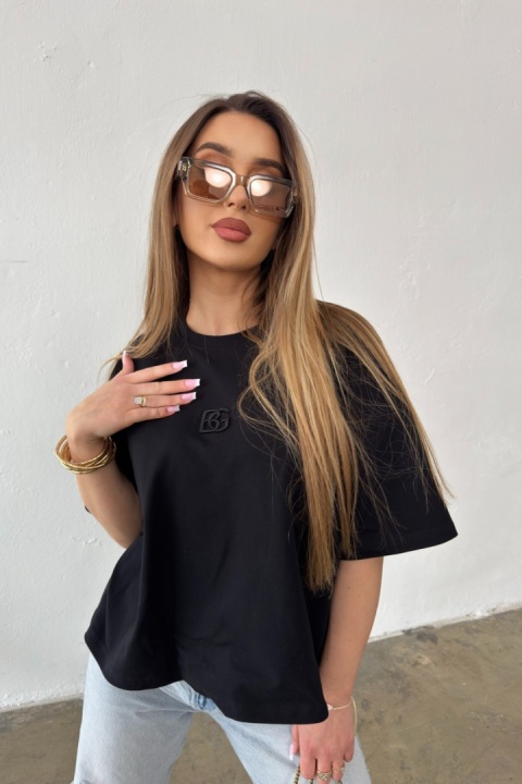 T-SHIRT DAMSKI BG OCEAN | CZARNY