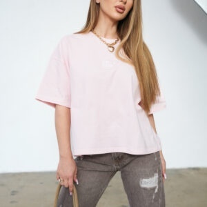 T-SHIRT DAMSKI BG OCEAN | JASNY RÓŻ