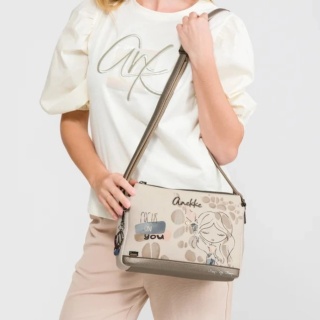 Torebka damska trzykomorowa - ANEKKE MUSE OLYMPIA 42743-184