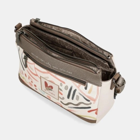 Torebka damska trzykomorowa - ANEKKE MUSE OLYMPIA 42743-184