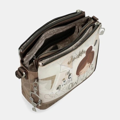 Torebka damska trzykomorowa - ANEKKE SOPHIA 42803-184