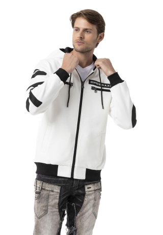 Bluza męska CIPO BAXX CL577 ECRU