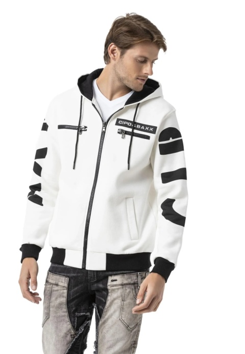 Bluza męska CIPO BAXX CL577 ECRU